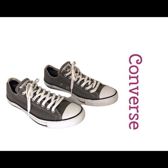 COPY - Converse Chuck Taylor All Star Unisex Low Top Grey Sneakers Sz 12 - Picture 1 of 8